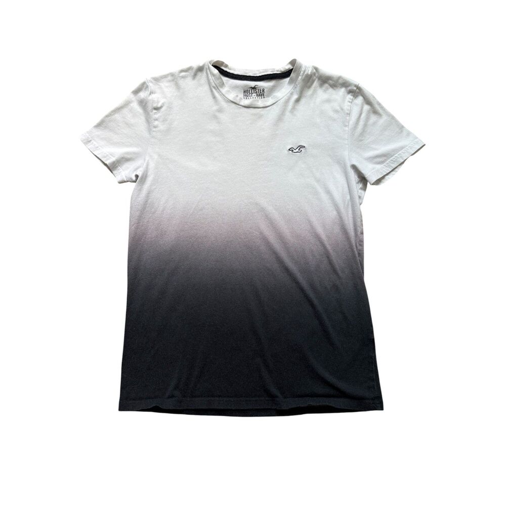 Hollister T-Shirt Youth Boys White Black Casual Comfort Short Sleeve Cotton
